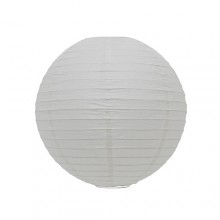 Luminária oriental papel 20 cm branco