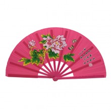 Leque de tai chi kung fu pink