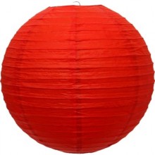 Luminária oriental papel 30 cm vermelho