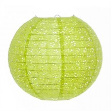 Luminária oriental papel 10 cm verde