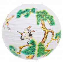 Luminária oriental papel 40 cm garça