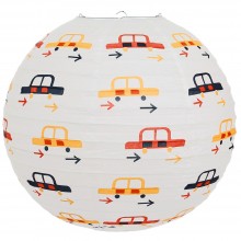 Luminária oriental papel 40 cm carros