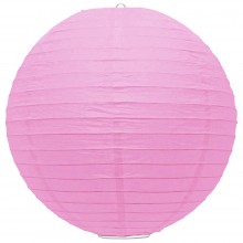 Luminária oriental papel 40 cm rosa