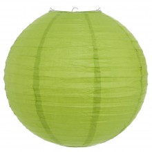 Luminária oriental papel 40 cm verde