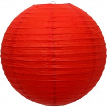 Luminária oriental papel 40 cm vermelho