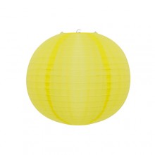 Luminária oriental papel 20 cm amarelo