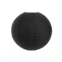Luminária oriental papel 20 cm preto