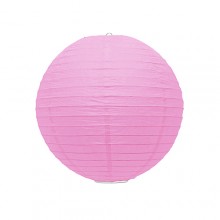 Luminária oriental papel 20 cm rosa