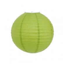 Luminária oriental papel 20 cm verde