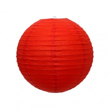 Luminária oriental papel 20 cm vermelho
