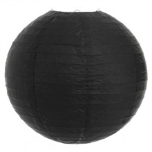 Luminária oriental papel 35 cm preto