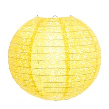 Luminária oriental papel 10 cm amarelo