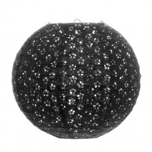 Luminária oriental papel 10 cm preto