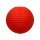 Luminária oriental papel 20 cm vermelho