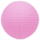 Luminária oriental papel 30 cm rosa