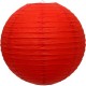 Luminária oriental papel 30 cm vermelho