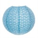 Luminária oriental papel 10 cm azul