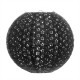 Luminária oriental papel 20 cm preto